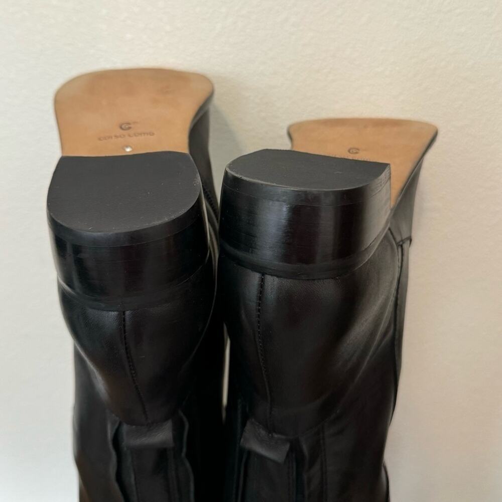 New! Retail $200 Corso Como Black Leather Tall Boots Size 9.5M - Picture 8 of 11
